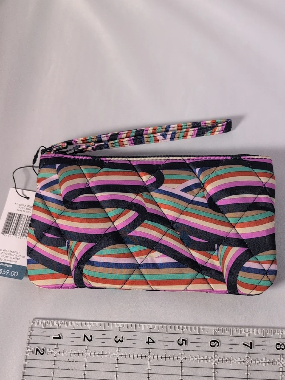 Vera Bradley Outlet Essential Wristlet in Retro Ribbons Ultralight